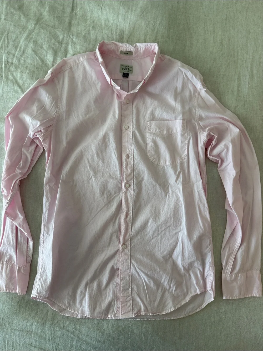 J. Crew Pale Pink Button-Up Dress Shirt - Long Sleeve